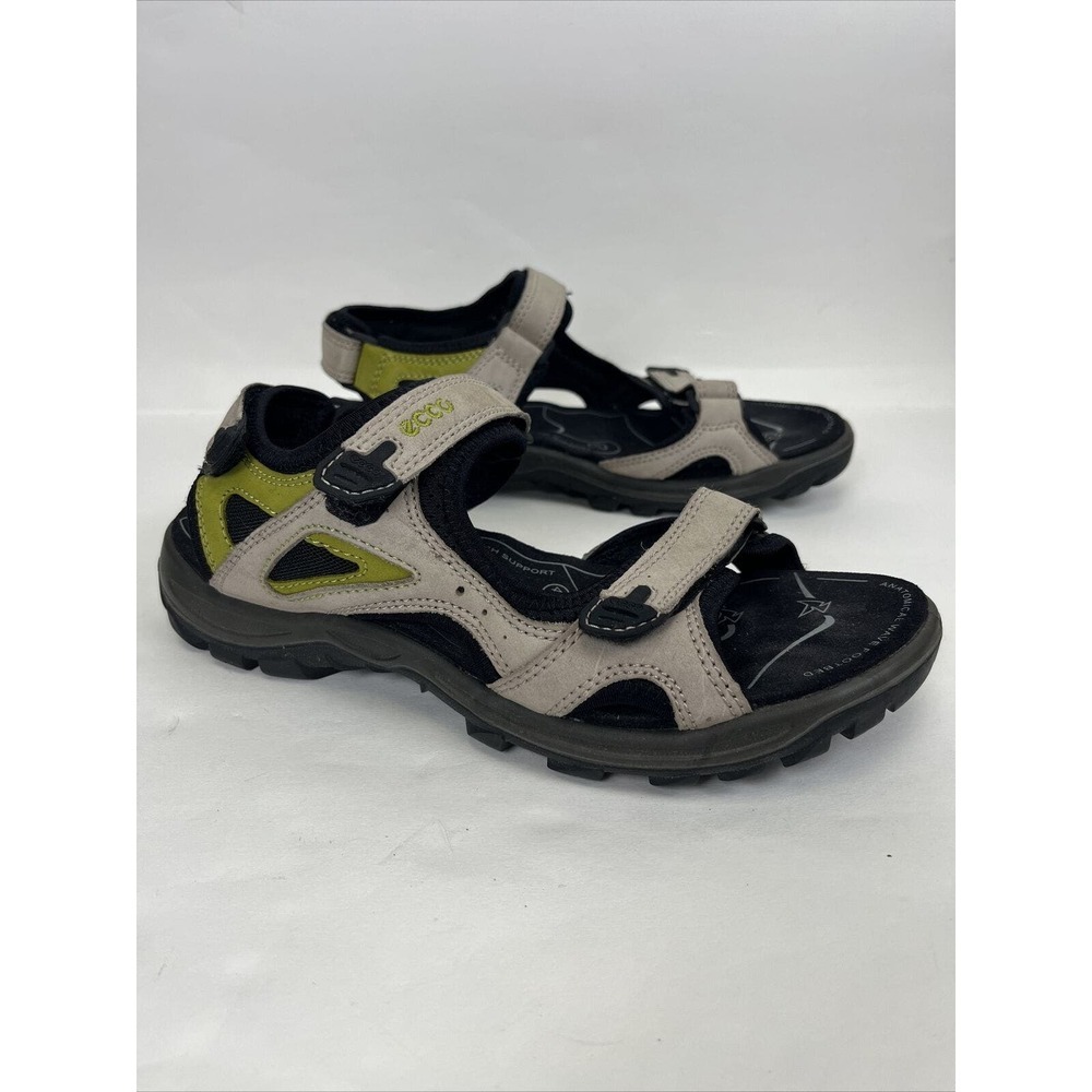 Ecco Receptor Yucatan Sport Hiking Sandals Womens EU 41 US 10 Straps Tan Green